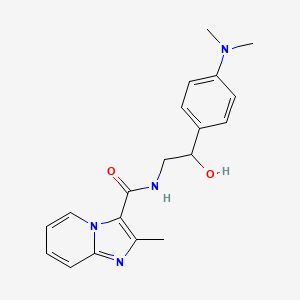 molecular formula C19H22N4O2 B2714639 N-{2-[4-(Dimethylamino)phenyl]-2-hydroxyethyl}-2-methylimidazo[1,2-A]pyridine-3-carboxamide CAS No. 1421456-40-7