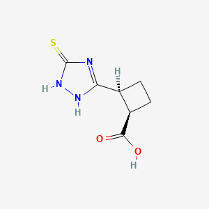 (1R,2S)-2-(5-Sulfanylidene-1,2-dihydro-1,2,4-triazol-3-yl)cyclobutane-1-carboxylic acid
