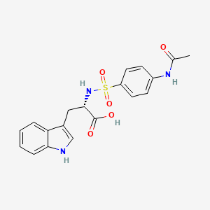 molecular formula C19H19N3O5S B2714647 N-{[4-(乙酰氨基)苯基]磺酰}-L-色氨酸 CAS No. 85979-07-3