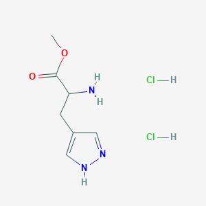 molecular formula C7H13Cl2N3O2 B2714649 methyl 2-amino-3-(1H-pyrazol-4-yl)propanoate dihydrochloride CAS No. 2248267-37-8