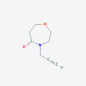 molecular formula C8H11NO2 B2714665 4-Prop-2-ynyl-1,4-oxazepan-5-one CAS No. 1849284-66-7