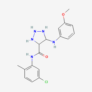 molecular formula C17H16ClN5O2 B2714668 N-(5-chloro-2-methylphenyl)-5-(3-methoxyanilino)triazolidine-4-carboxamide CAS No. 1207027-70-0