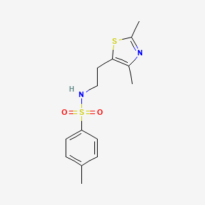 molecular formula C14H18N2O2S2 B2714689 N-[2-(2,4-dimethyl-1,3-thiazol-5-yl)ethyl]-4-methylbenzene-1-sulfonamide CAS No. 873009-87-1