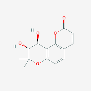 molecular formula C14H14O5 B027147 (-)-trans-Khellactone CAS No. 23458-04-0