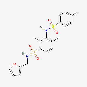 molecular formula C21H24N2O5S2 B2714703 N-[(furan-2-yl)methyl]-2,4-dimethyl-3-(N-methyl4-methylbenzenesulfonamido)benzene-1-sulfonamide CAS No. 510737-67-4
