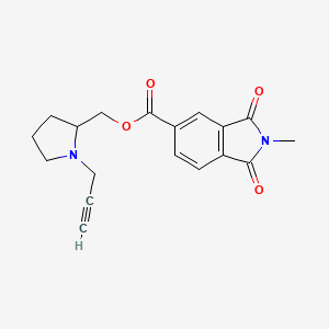 molecular formula C18H18N2O4 B2714705 [1-(prop-2-yn-1-yl)pyrrolidin-2-yl]methyl 2-methyl-1,3-dioxo-2,3-dihydro-1H-isoindole-5-carboxylate CAS No. 1281154-16-2