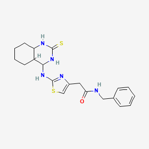 molecular formula C20H17N5OS2 B2714711 N-benzyl-2-{2-[(2-sulfanylidene-1,2-dihydroquinazolin-4-yl)amino]-1,3-thiazol-4-yl}acetamide CAS No. 689266-92-0