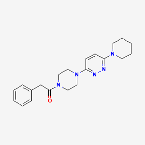 molecular formula C21H27N5O B2714730 2-phenyl-1-{4-[6-(piperidin-1-yl)pyridazin-3-yl]piperazin-1-yl}ethan-1-one CAS No. 898434-61-2