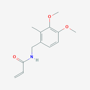 molecular formula C13H17NO3 B2714740 N-[(3,4-Dimethoxy-2-methylphenyl)methyl]prop-2-enamide CAS No. 2361642-48-8