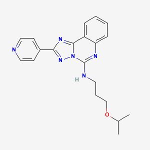 molecular formula C20H22N6O B2714743 N-[3-(propan-2-yloxy)propyl]-2-(pyridin-4-yl)-[1,2,4]triazolo[1,5-c]quinazolin-5-amine CAS No. 902945-72-6