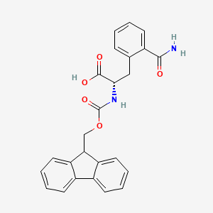 molecular formula C25H22N2O5 B2714837 Fmoc-L-2-Carbamoylphenylalanine CAS No. 959583-60-9