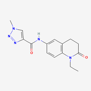 molecular formula C15H17N5O2 B2714848 N-(1-ethyl-2-oxo-1,2,3,4-tetrahydroquinolin-6-yl)-1-methyl-1H-1,2,3-triazole-4-carboxamide CAS No. 1448033-35-9