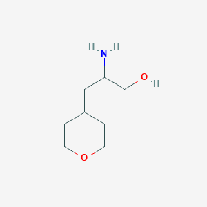 molecular formula C8H17NO2 B2714890 2-Amino-3-(oxan-4-yl)propan-1-ol CAS No. 1342501-16-9