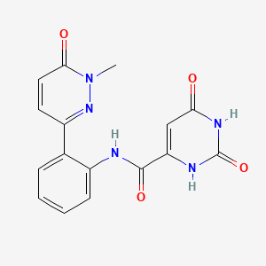 molecular formula C16H13N5O4 B2714926 N-(2-(1-methyl-6-oxo-1,6-dihydropyridazin-3-yl)phenyl)-2,6-dioxo-1,2,3,6-tetrahydropyrimidine-4-carboxamide CAS No. 1448043-46-6