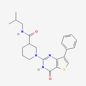 molecular formula C22H26N4O2S B2714949 N-(2-methylpropyl)-1-{4-oxo-7-phenyl-3H,4H-thieno[3,2-d]pyrimidin-2-yl}piperidine-3-carboxamide CAS No. 1242883-54-0
