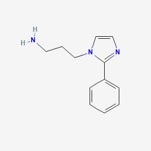 molecular formula C12H15N3 B2714954 2-phenyl-1H-imidazole-1-propanamine CAS No. 2518-30-1