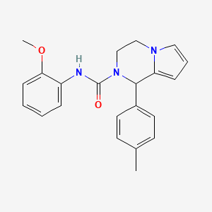 molecular formula C22H23N3O2 B2714970 N-(2-methoxyphenyl)-1-(4-methylphenyl)-1H,2H,3H,4H-pyrrolo[1,2-a]pyrazine-2-carboxamide CAS No. 899961-08-1