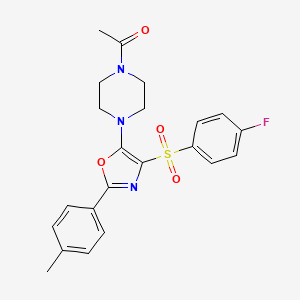 1-(4-(4-((4-Fluorophenyl)sulfonyl)-2-(p-tolyl)oxazol-5-yl)piperazin-1-yl)ethanone