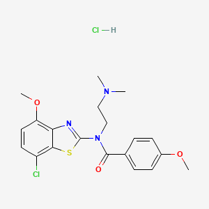 N-(7-chloro-4-methoxybenzo[d]thiazol-2-yl)-N-(2-(dimethylamino)ethyl)-4-methoxybenzamide hydrochloride