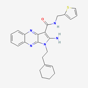 2-amino-1-(2-(cyclohex-1-en-1-yl)ethyl)-N-(thiophen-2-ylmethyl)-1H-pyrrolo[2,3-b]quinoxaline-3-carboxamide