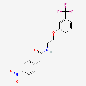 molecular formula C17H15F3N2O4 B2714993 2-(4-nitrophenyl)-N-(2-(3-(trifluoromethyl)phenoxy)ethyl)acetamide CAS No. 1105212-04-1