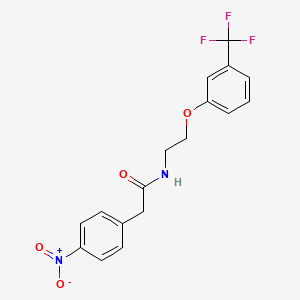 2-(4-nitrophenyl)-N-(2-(3-(trifluoromethyl)phenoxy)ethyl)acetamide
