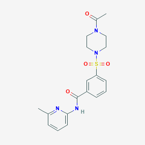 3-((4-acetylpiperazin-1-yl)sulfonyl)-N-(6-methylpyridin-2-yl)benzamide