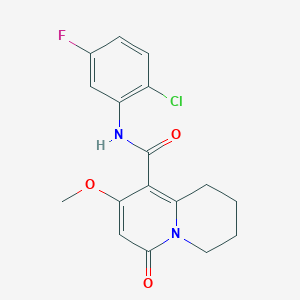 N-(2-chloro-5-fluorophenyl)-8-methoxy-6-oxo-1,3,4,6-tetrahydro-2H-quinolizine-9-carboxamide