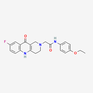 molecular formula C22H22FN3O3 B2715025 N-(4-ethoxyphenyl)-2-(8-fluoro-10-oxo-3,4-dihydrobenzo[b][1,6]naphthyridin-2(1H,5H,10H)-yl)acetamide CAS No. 1226437-71-3