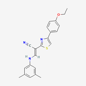 (E)-3-((3,5-dimethylphenyl)amino)-2-(4-(4-ethoxyphenyl)thiazol-2-yl)acrylonitrile