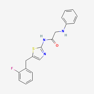 N-(5-(2-fluorobenzyl)thiazol-2-yl)-2-(phenylamino)acetamide