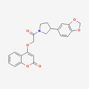 4-(2-(3-(benzo[d][1,3]dioxol-5-yl)pyrrolidin-1-yl)-2-oxoethoxy)-2H-chromen-2-one