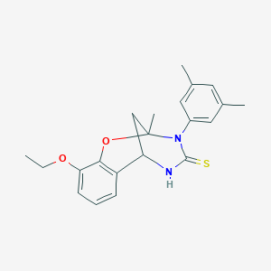 B2715055 3-(3,5-dimethylphenyl)-10-ethoxy-2-methyl-5,6-dihydro-2H-2,6-methanobenzo[g][1,3,5]oxadiazocine-4(3H)-thione CAS No. 1019149-95-1