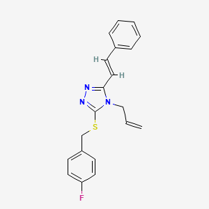 4-allyl-3-[(4-fluorobenzyl)sulfanyl]-5-[(E)-2-phenylethenyl]-4H-1,2,4-triazole