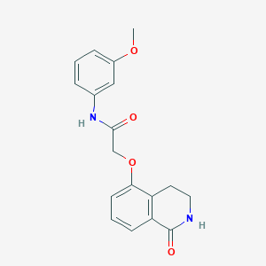 molecular formula C18H18N2O4 B2715059 N-(3-methoxyphenyl)-2-((1-oxo-1,2,3,4-tetrahydroisoquinolin-5-yl)oxy)acetamide CAS No. 886950-30-7