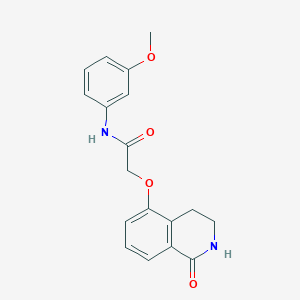 N-(3-methoxyphenyl)-2-[(1-oxo-3,4-dihydro-2H-isoquinolin-5-yl)oxy]acetamide