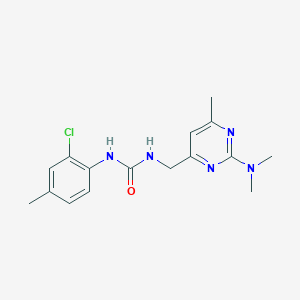 B2715063 1-(2-Chloro-4-methylphenyl)-3-((2-(dimethylamino)-6-methylpyrimidin-4-yl)methyl)urea CAS No. 1797721-50-6