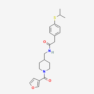 N-((1-(furan-3-carbonyl)piperidin-4-yl)methyl)-2-(4-(isopropylthio)phenyl)acetamide