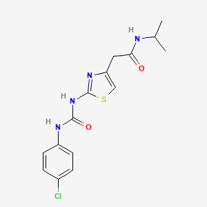 2-(2-(3-(4-chlorophenyl)ureido)thiazol-4-yl)-N-isopropylacetamide