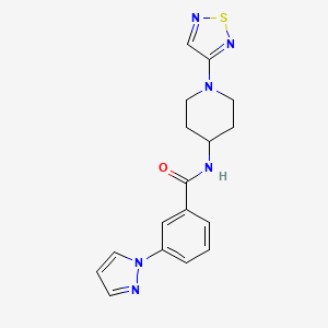 3-(1H-pyrazol-1-yl)-N-[1-(1,2,5-thiadiazol-3-yl)piperidin-4-yl]benzamide