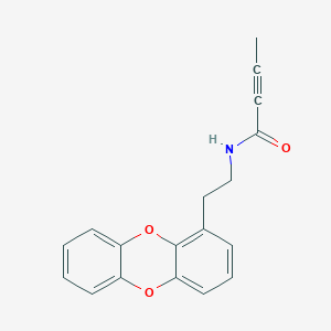 molecular formula C18H15NO3 B2715075 N-[2-(oxanthren-1-yl)ethyl]but-2-ynamide CAS No. 2411249-99-3