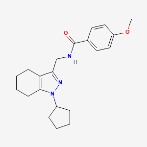 N-((1-cyclopentyl-4,5,6,7-tetrahydro-1H-indazol-3-yl)methyl)-4-methoxybenzamide