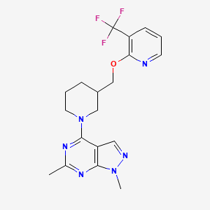 1,6-Dimethyl-4-[3-[[3-(trifluoromethyl)pyridin-2-yl]oxymethyl]piperidin-1-yl]pyrazolo[3,4-d]pyrimidine