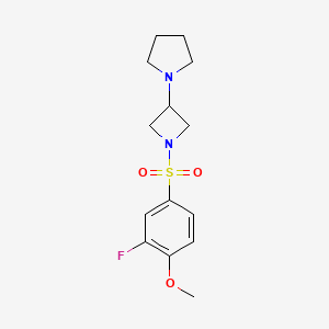 1-[1-(3-Fluoro-4-methoxyphenyl)sulfonylazetidin-3-yl]pyrrolidine