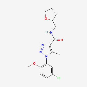 1-(5-chloro-2-methoxyphenyl)-5-methyl-N-(tetrahydrofuran-2-ylmethyl)-1H-1,2,3-triazole-4-carboxamide