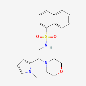 molecular formula C21H25N3O3S B2715116 N-(2-(1-methyl-1H-pyrrol-2-yl)-2-morpholinoethyl)naphthalene-1-sulfonamide CAS No. 1049471-18-2
