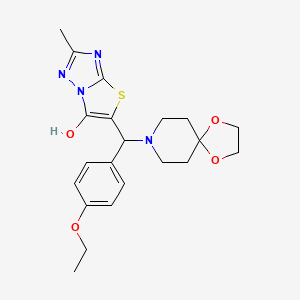 5-((4-Ethoxyphenyl)(1,4-dioxa-8-azaspiro[4.5]decan-8-yl)methyl)-2-methylthiazolo[3,2-b][1,2,4]triazol-6-ol