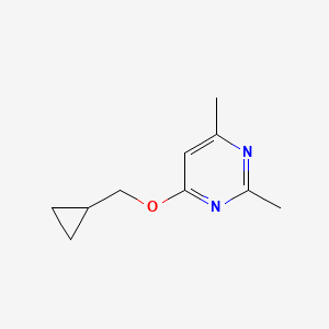 molecular formula C10H14N2O B2715123 4-(Cyclopropylmethoxy)-2,6-dimethylpyrimidine CAS No. 2197781-42-1