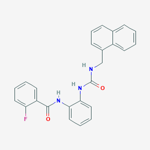 2-fluoro-N-(2-(3-(naphthalen-1-ylmethyl)ureido)phenyl)benzamide
