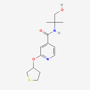 N-(1-hydroxy-2-methylpropan-2-yl)-2-((tetrahydrothiophen-3-yl)oxy)isonicotinamide